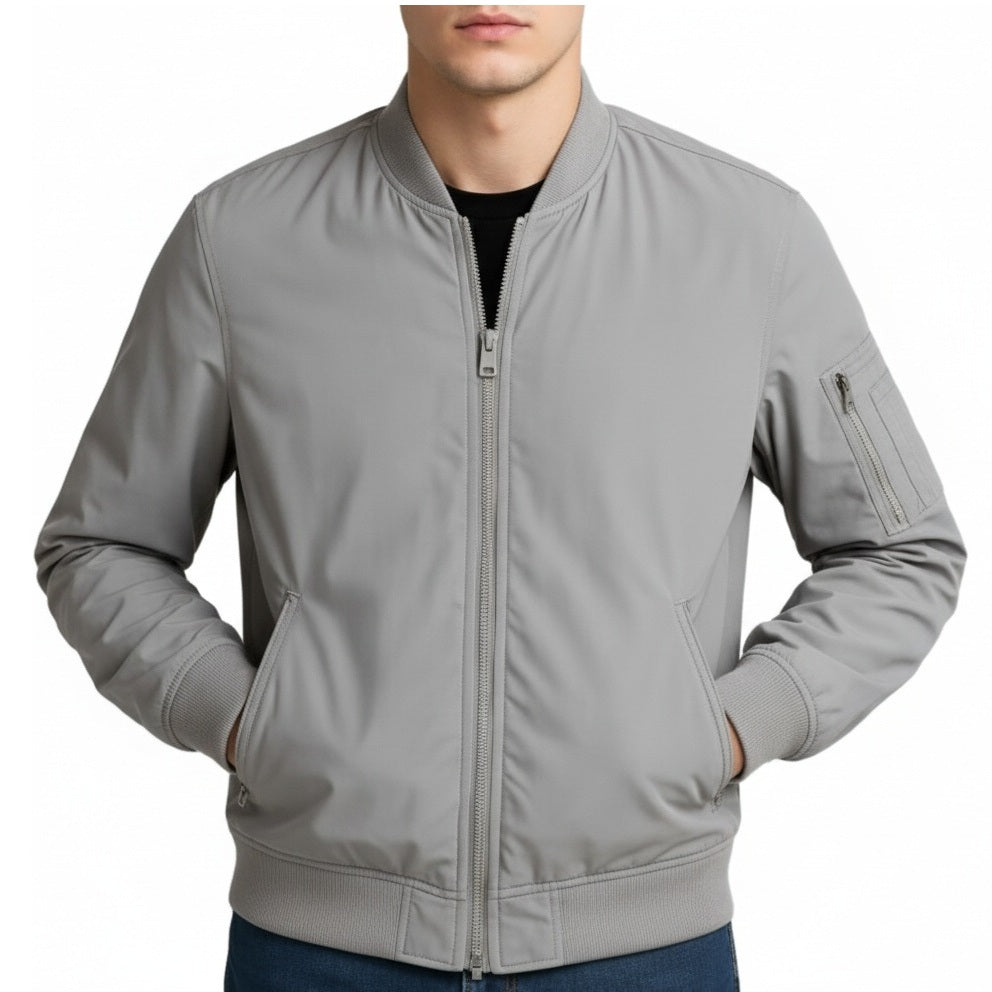 12 Pack Adult Spring Bomber Jacket in Grey