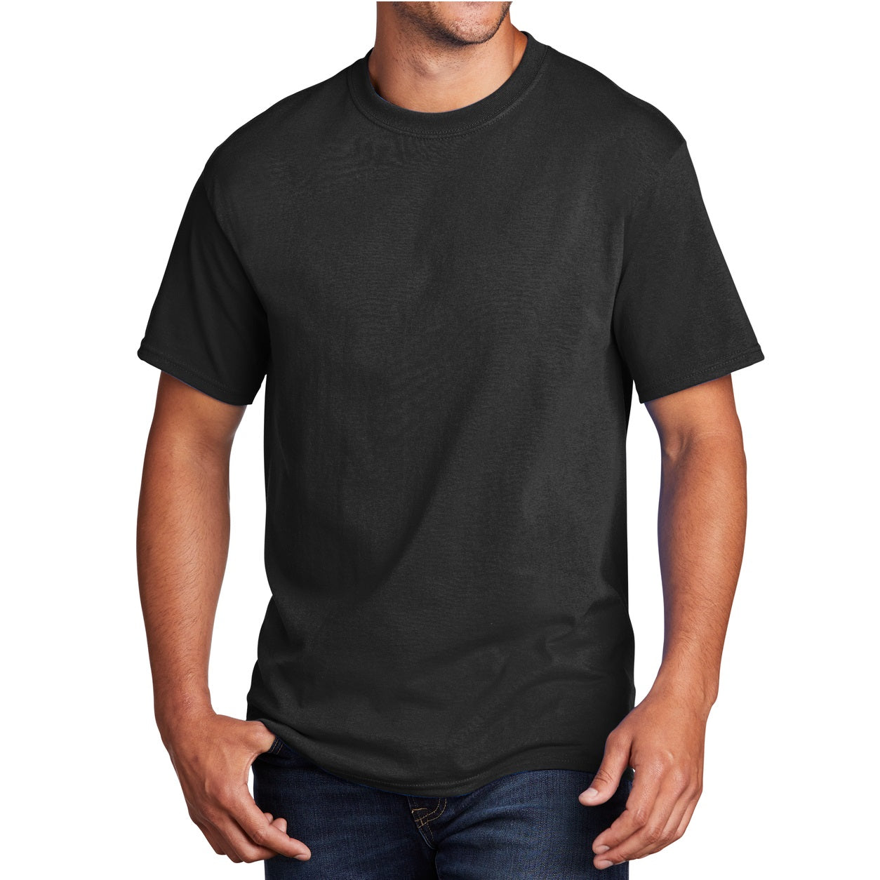 48 Pack Men's Cotton T-Shirt - Black