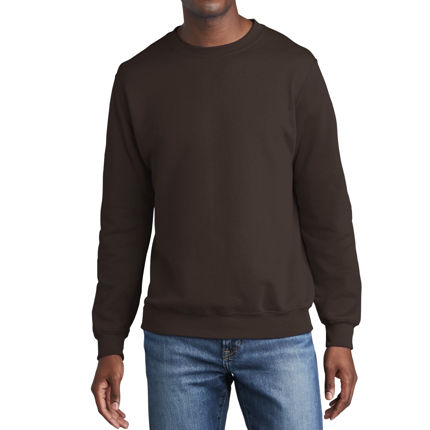 24 Pack Men's Crewneck Sweatshirt - Brown
