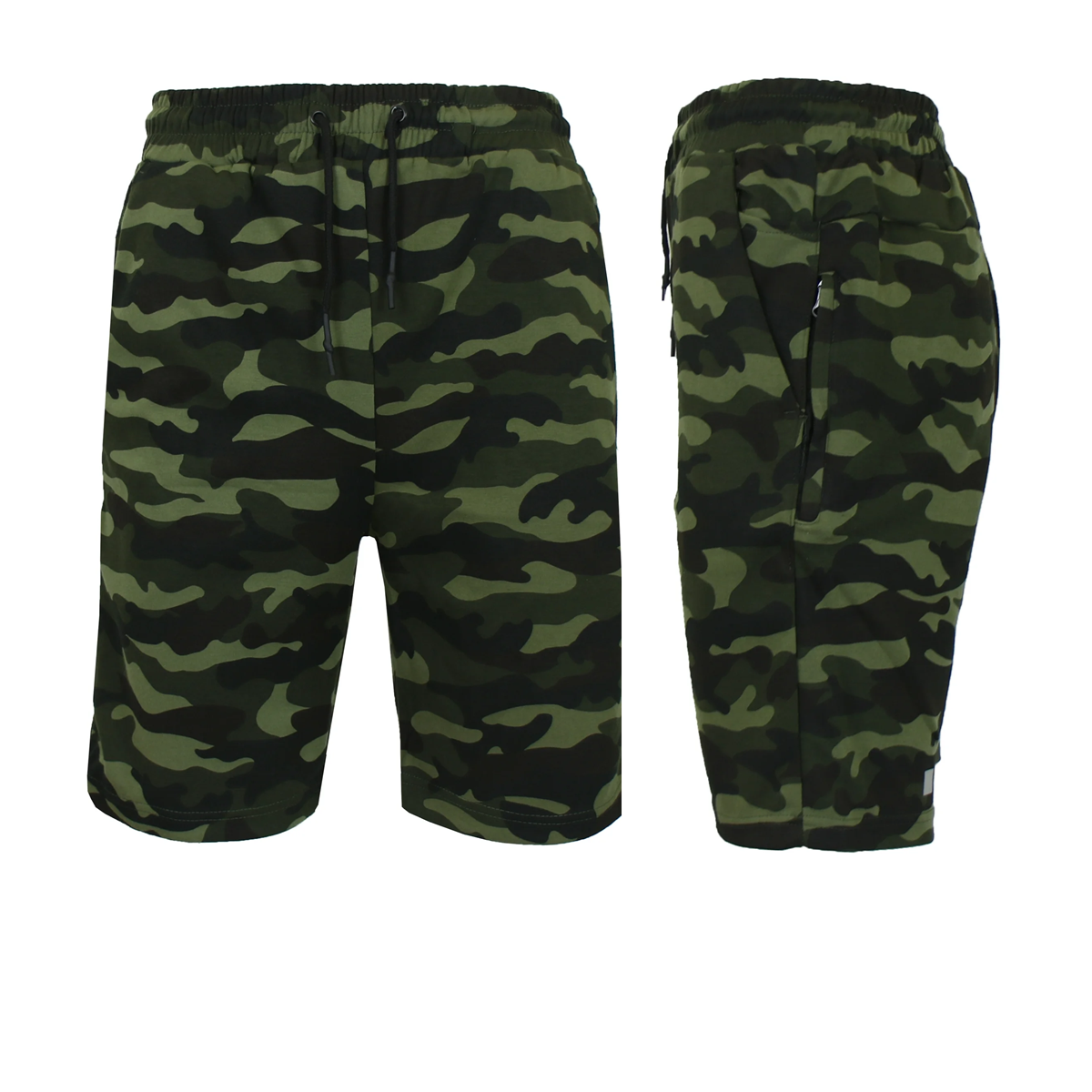 24 Pack Men's Lightweight Fleece Shorts with Zippered Pockets - Navy