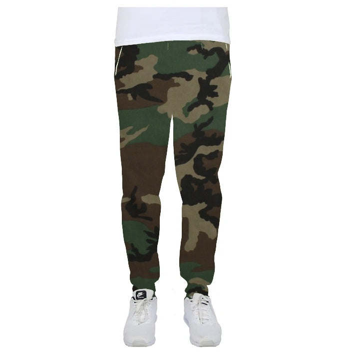 24 Pack Youth Fleece Jogger Sweatpants with Zipper Pockets - Army Camo