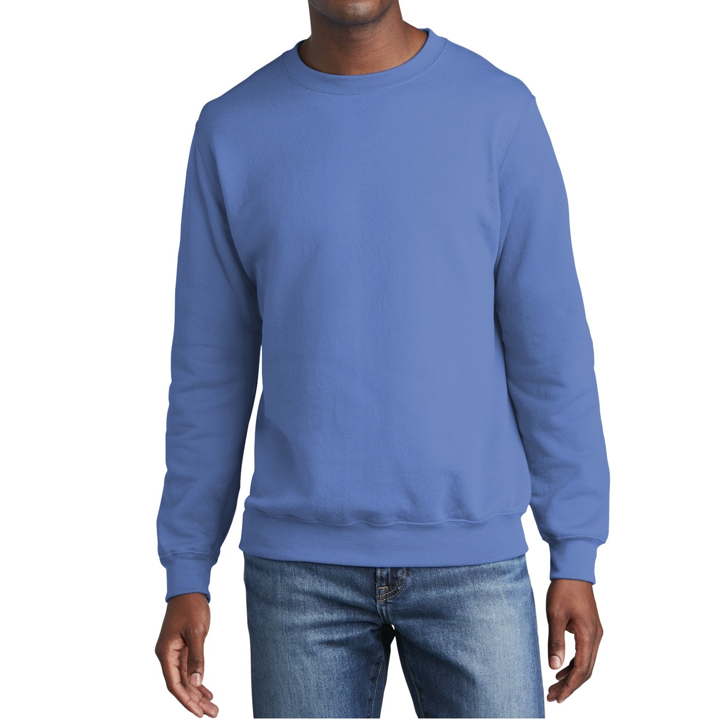 24 Pack Men's Crewneck Sweatshirt - Carolina Blue