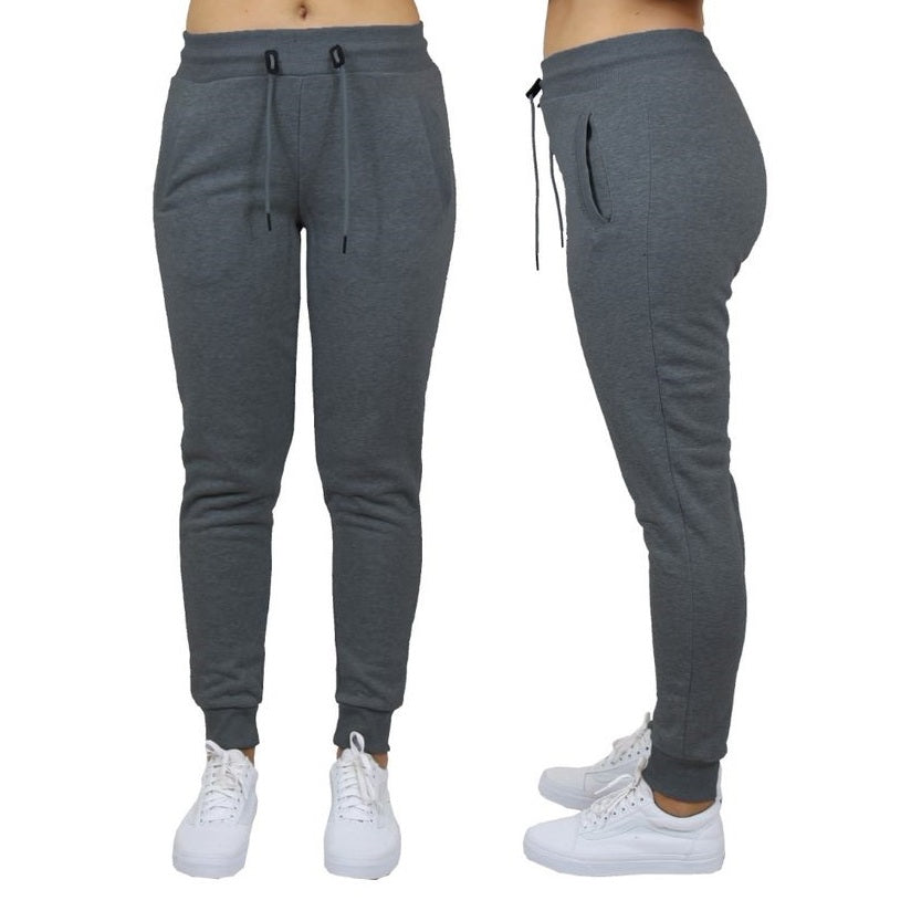 24 Pack Women's Fleece Jogger Sweatpants - Charcoal