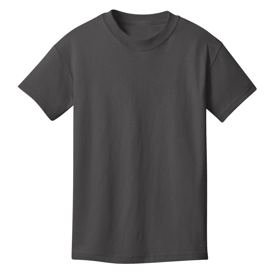 48 Pack Youth Cotton T-Shirt - Charcoal