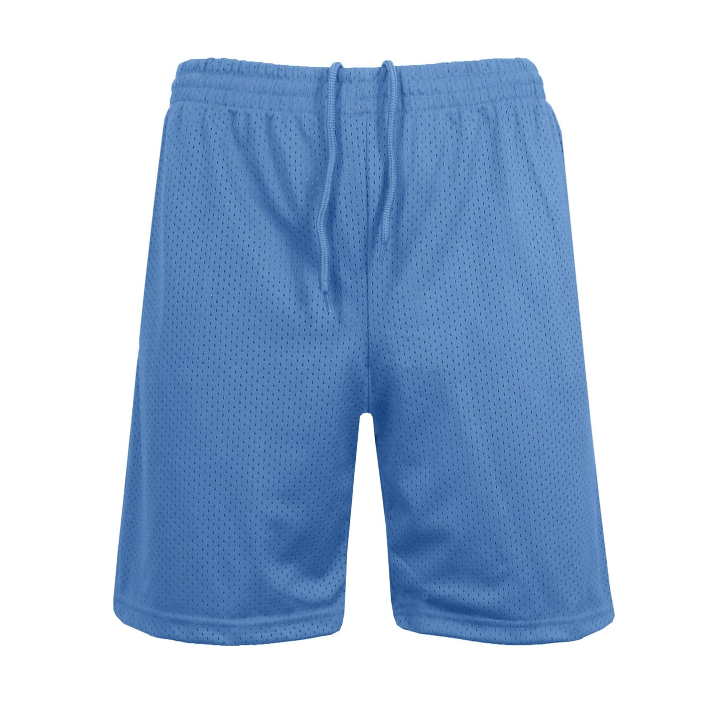 36 Pack 9" Men's Mesh Basketball Shorts with Pockets - Cyan Blue