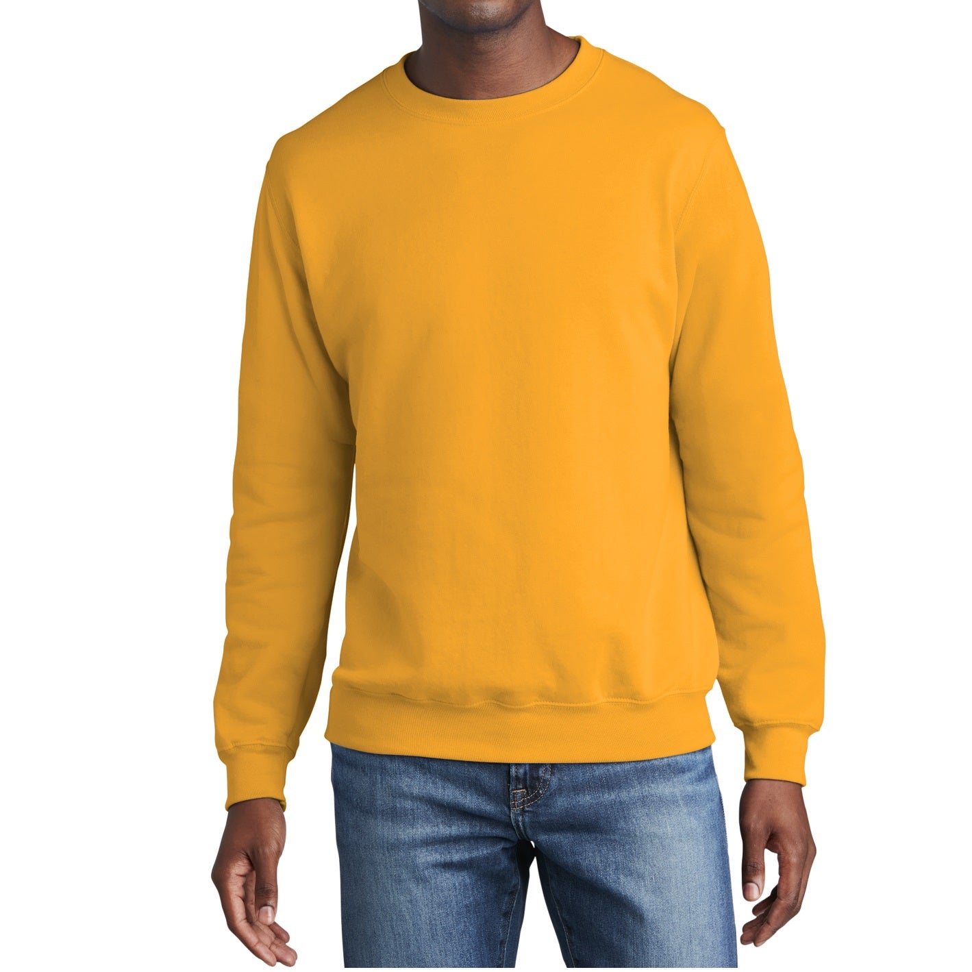 24 Pack Men's Crewneck Sweatshirt - Gold