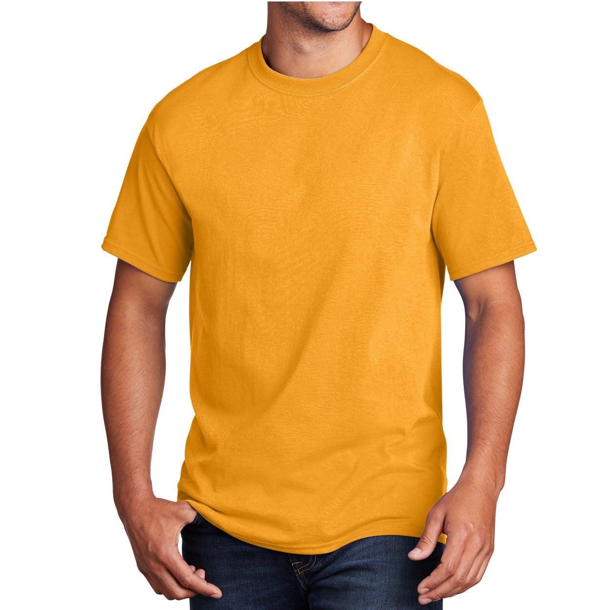 48 Pack Men's Cotton T-Shirt - Gold