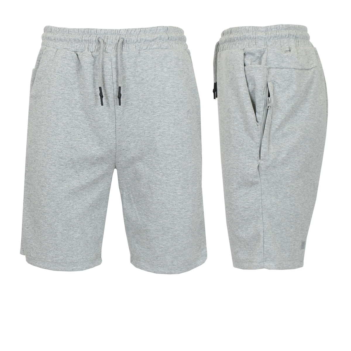 24 Pack Men's Lightweight Fleece Shorts with Zippered Pockets - Navy