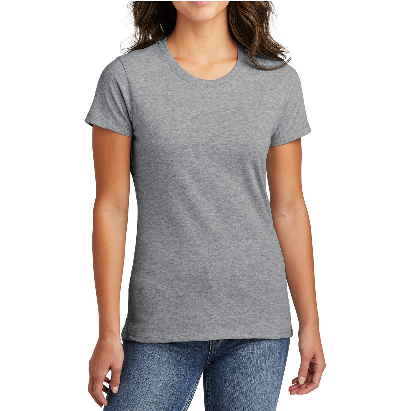48 Pack Women's Cotton T-Shirt - Heather Grey