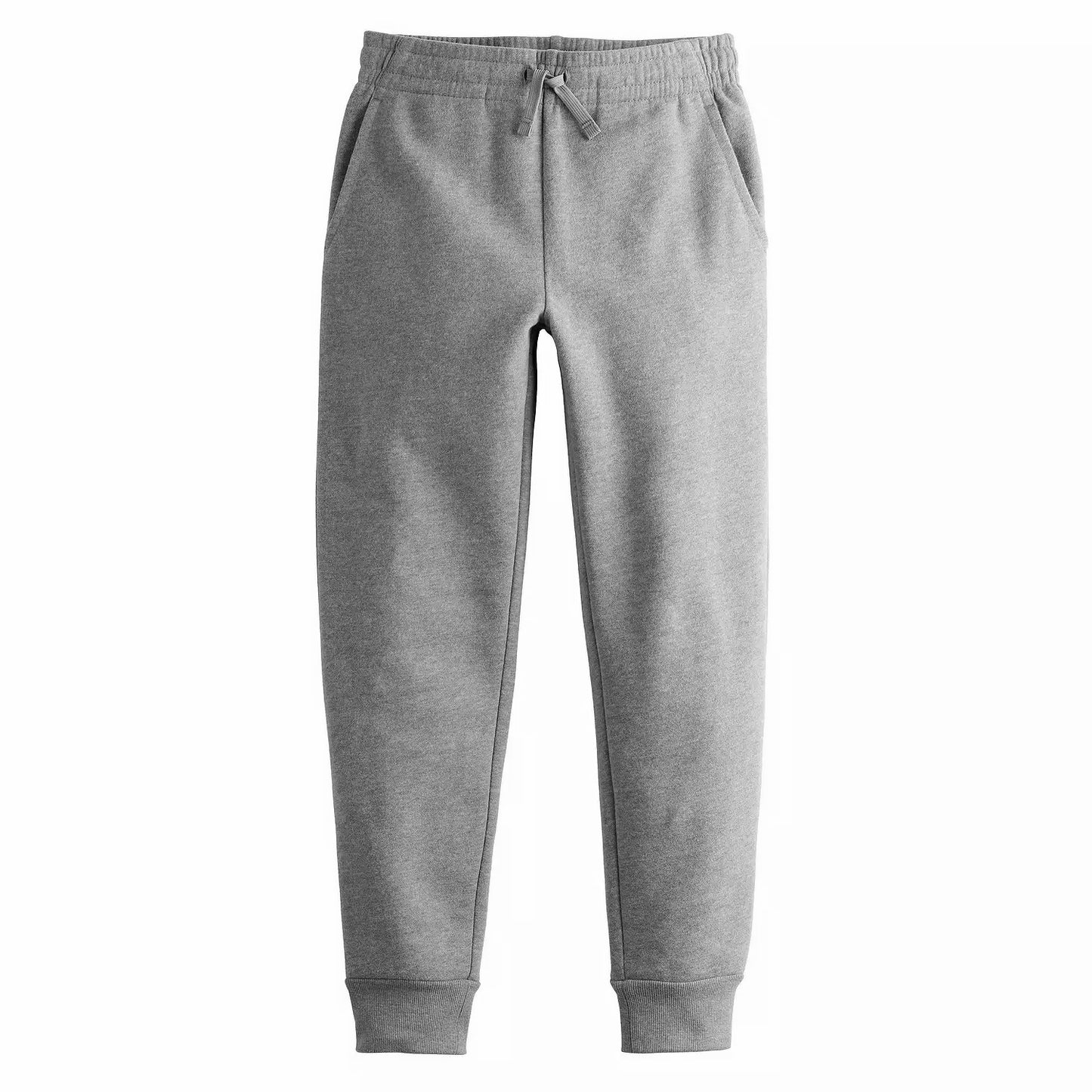 24 Pack Youth Fleece Jogger Sweatpants - Heather Grey