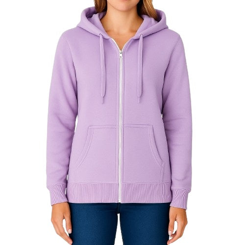 24 Pack Women's Full Zip Soft Hoodie Sweatshirt - Lavender