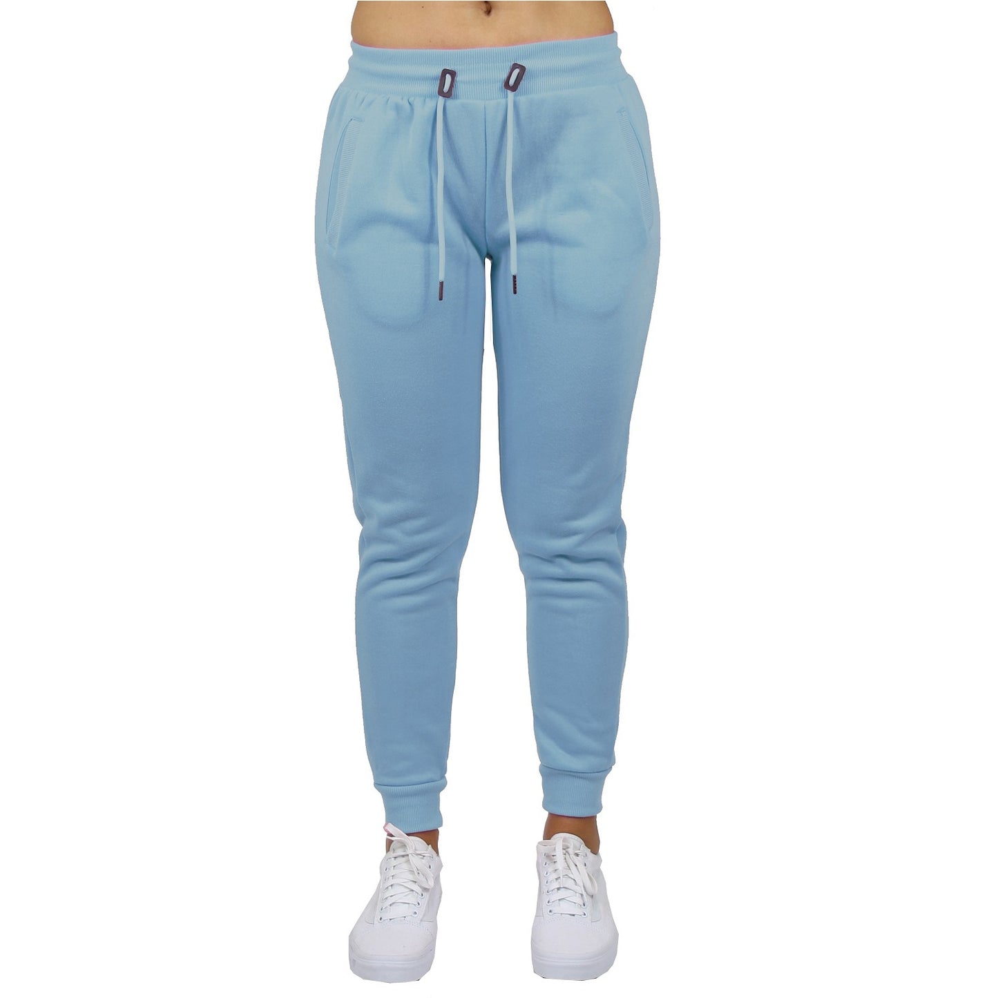 24 Pack Women's Fleece Jogger Sweatpants - Light Blue