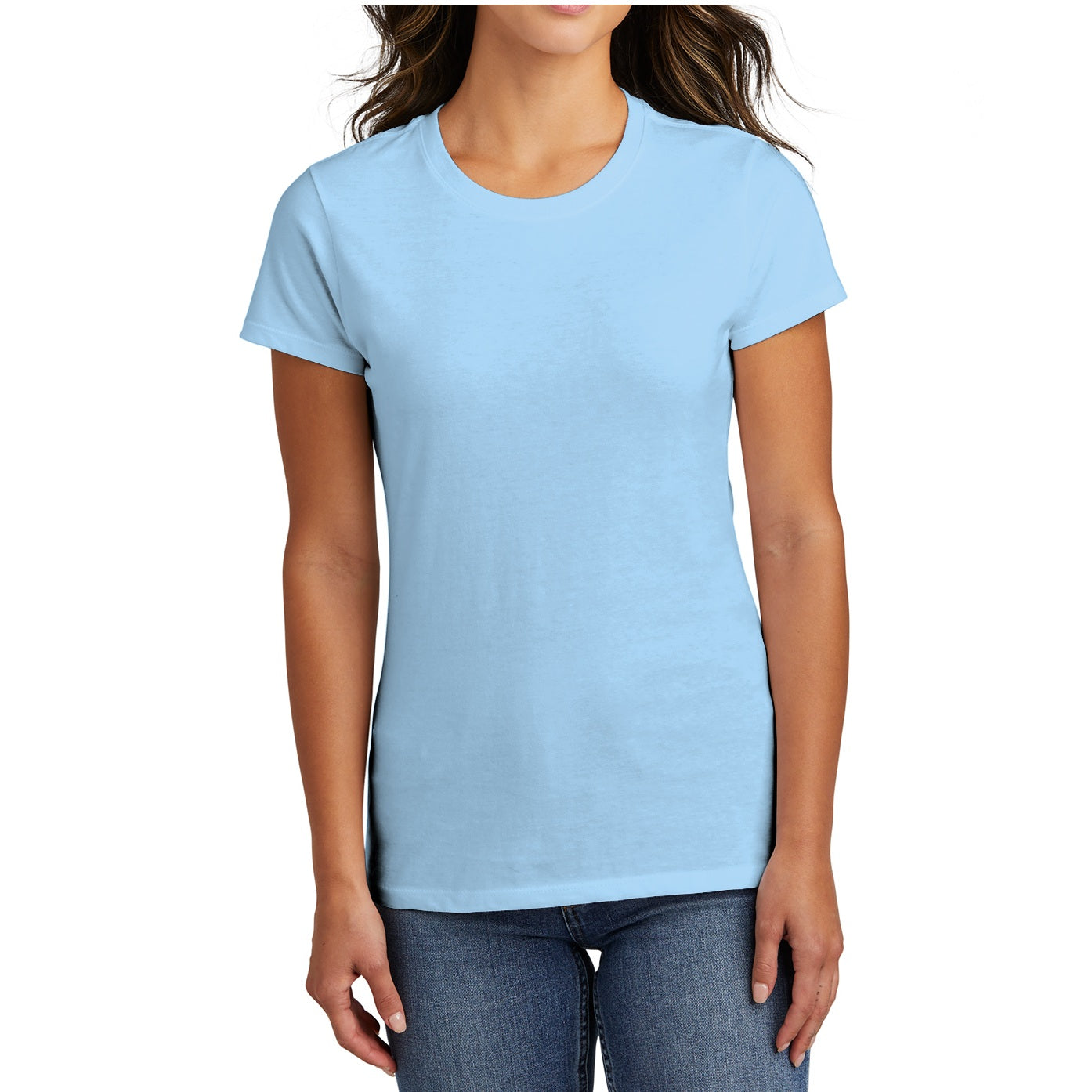 48 Pack Women's Cotton T-Shirt - Light Blue
