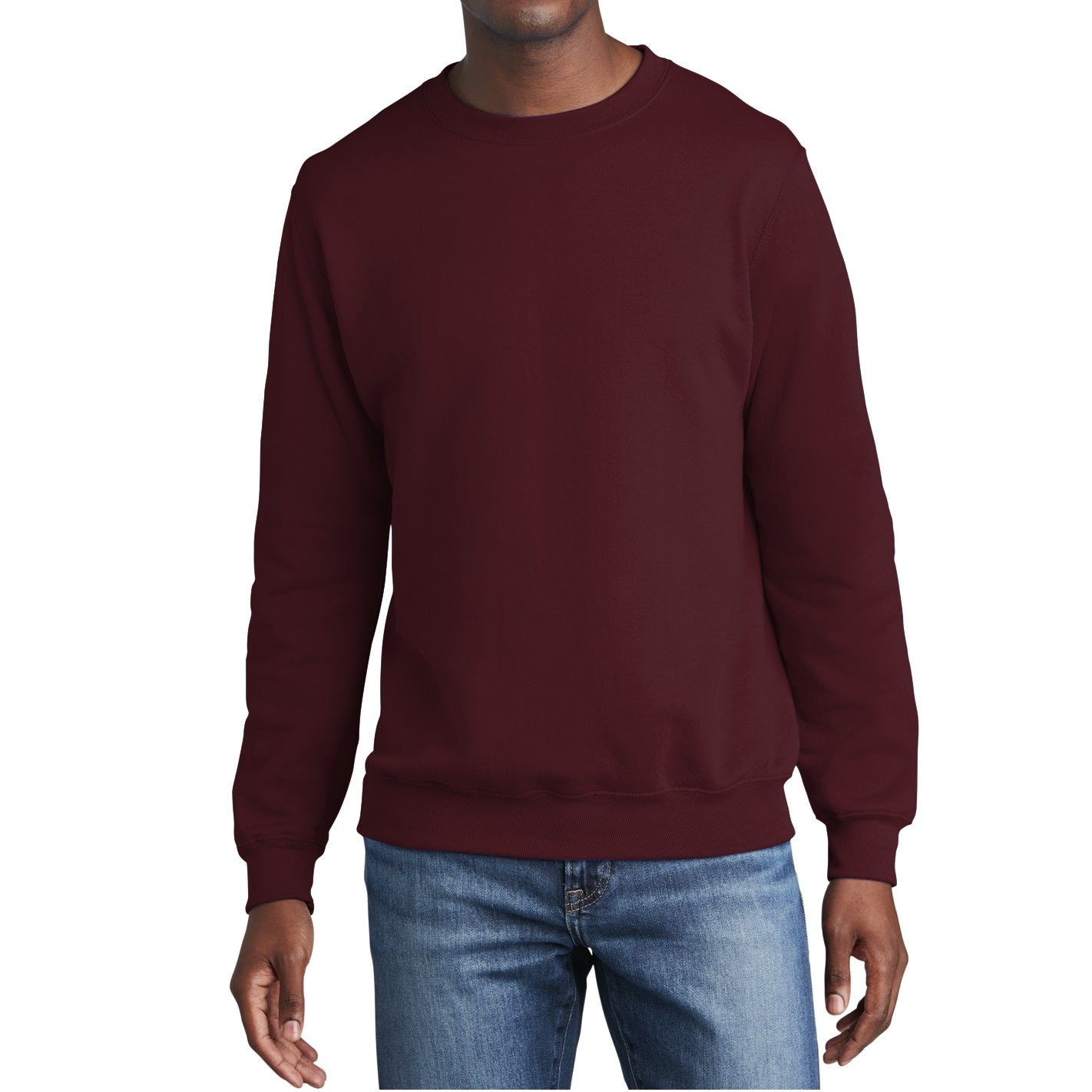 24 Pack Men's Crewneck Sweatshirt - Maroon