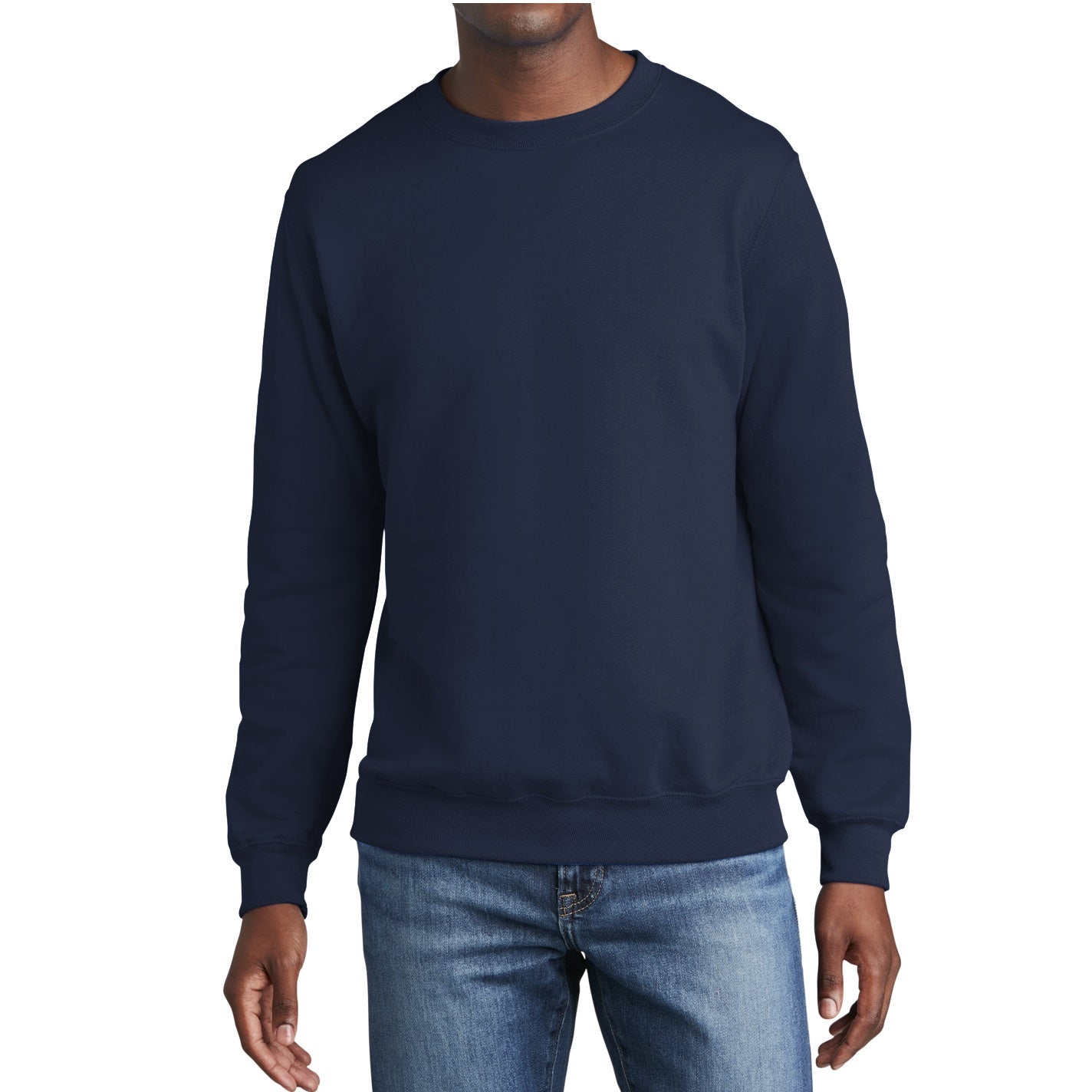 24 Pack Men's Crewneck Sweatshirt - Navy