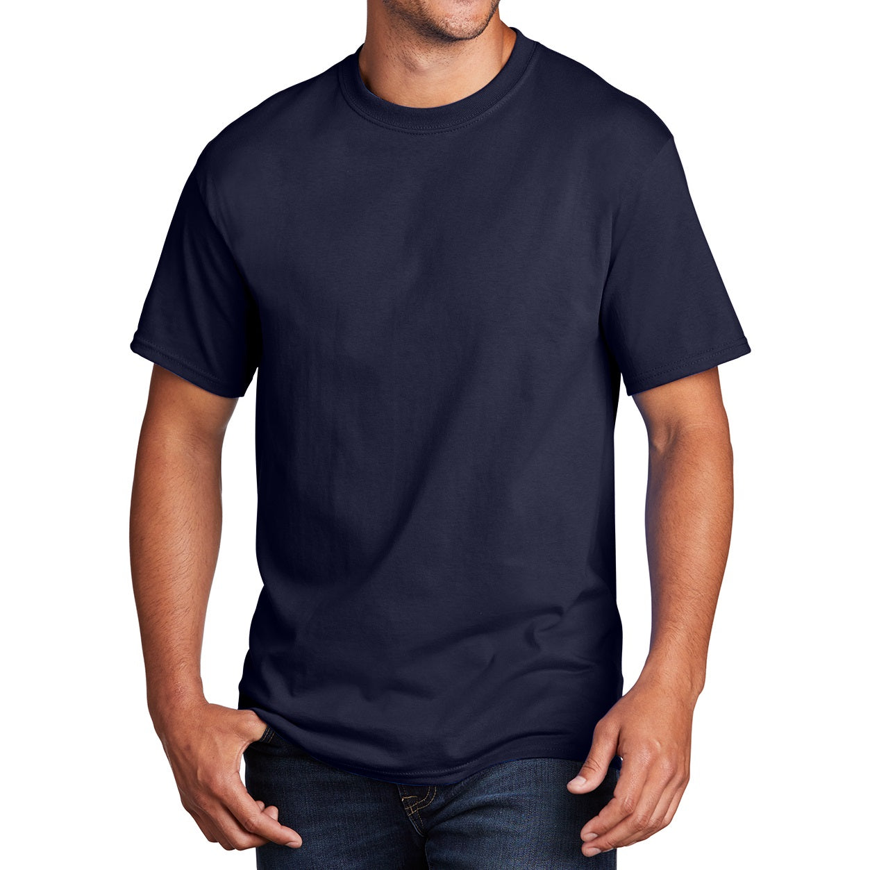 48 Pack Men's Cotton T-Shirt - Navy