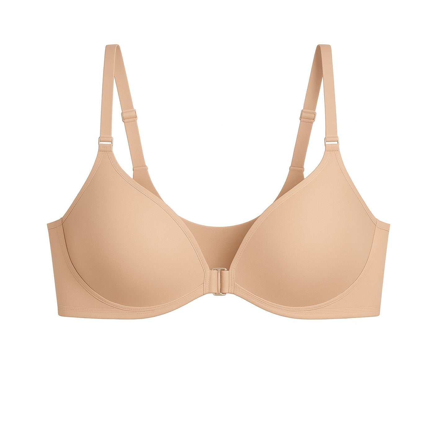 144 Pack Seamless Laser Cut Bra with Front Closure in Nude - Assorted Sizes