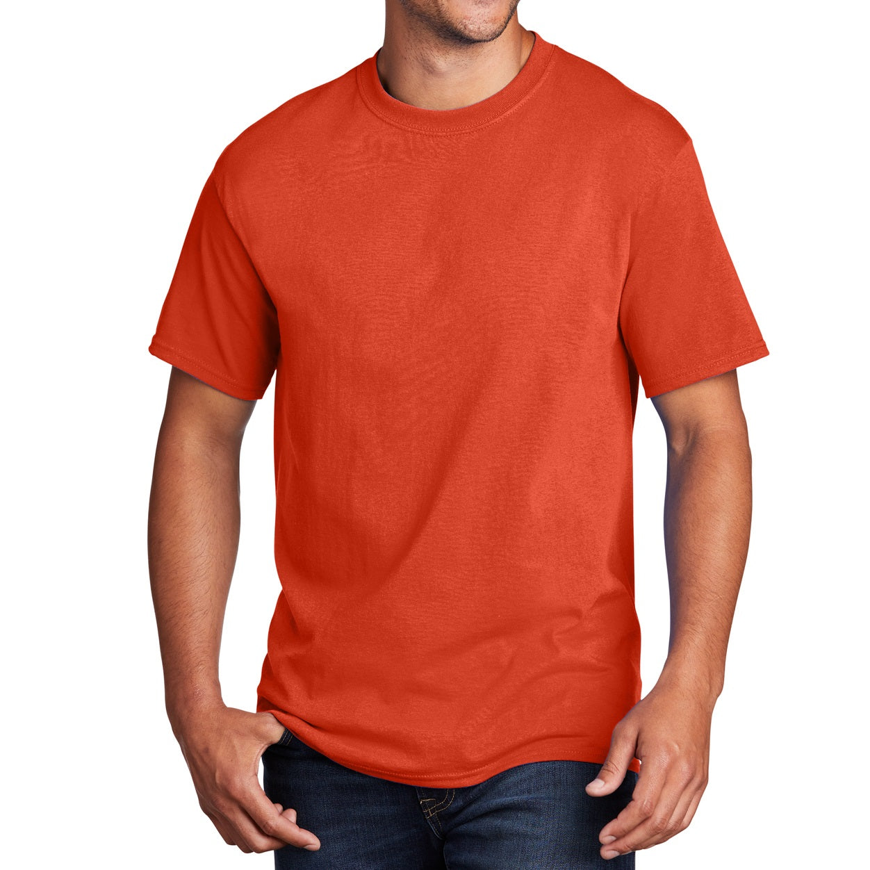 48 Pack Men's Cotton T-Shirt - Orange