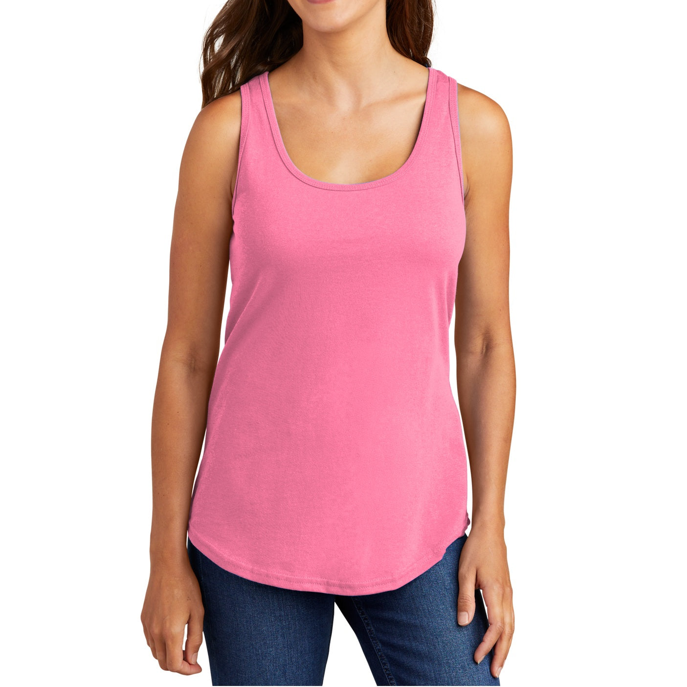 48 Pack Women's Cotton Tank Top T-Shirt - Neon Pink