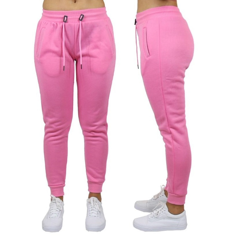 24 Pack Women's Fleece Jogger Sweatpants - Pink
