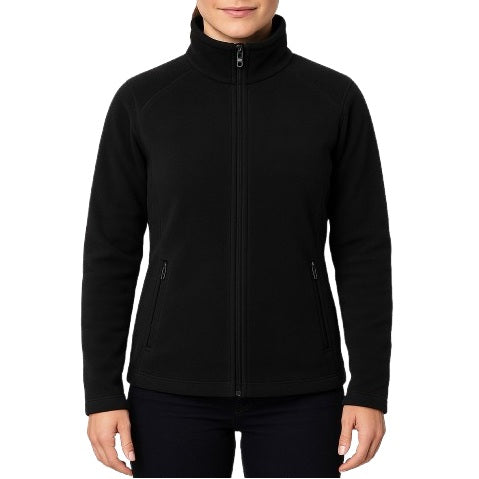 24 Pack Women's Polar Fleece Full Zip Jacket - Black