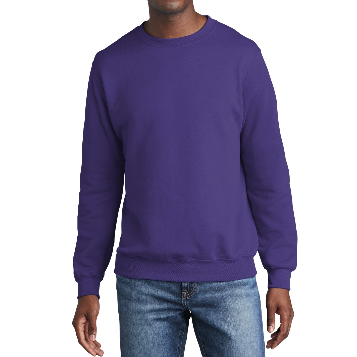 24 Pack Men's Crewneck Sweatshirt - Purple
