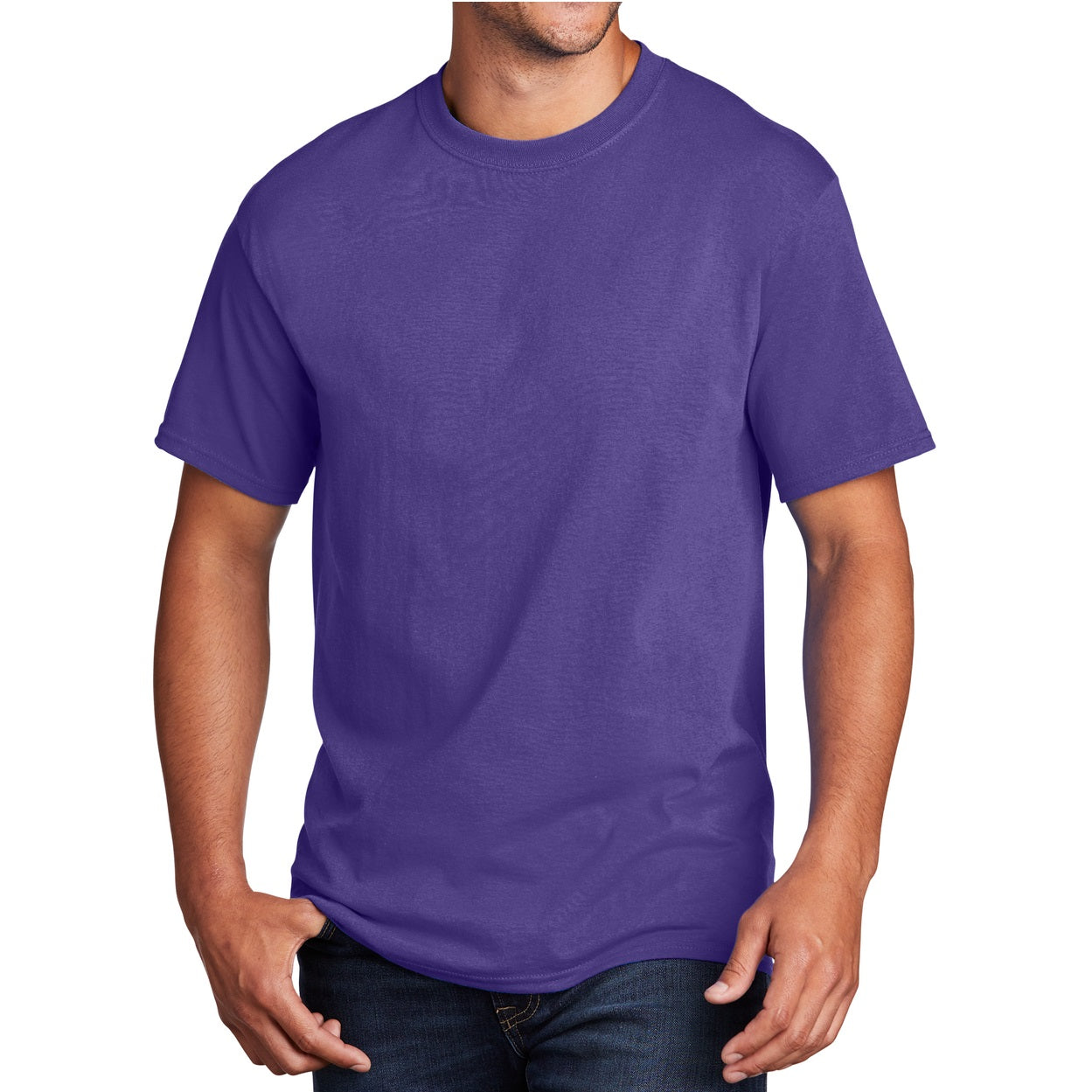 48 Pack Men's Cotton T-Shirt - Purple