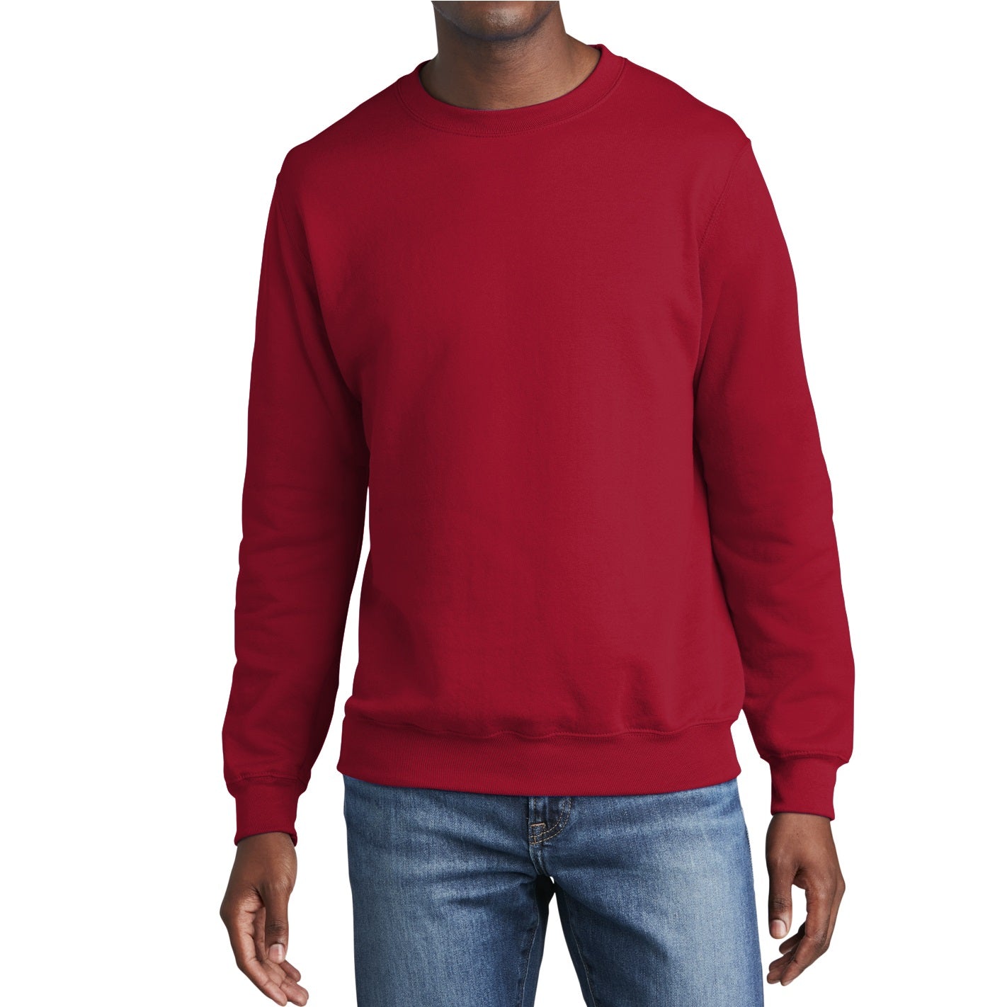 24 Pack Men's Crewneck Sweatshirt - Red
