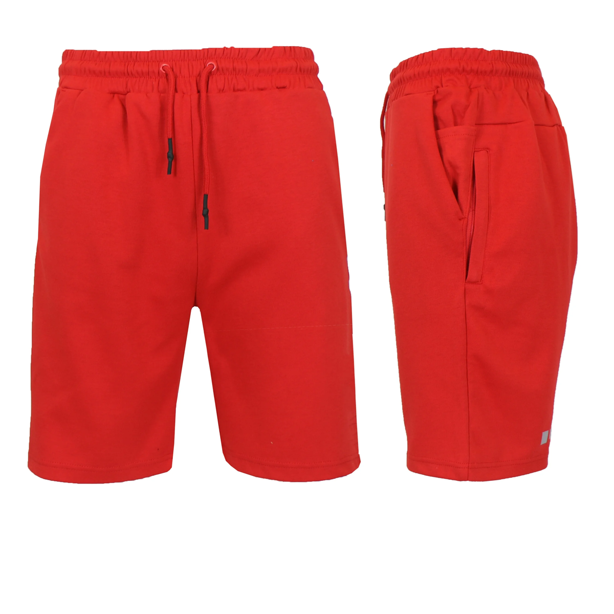 24 Pack Men's Lightweight Fleece Shorts with Zippered Pockets - Navy