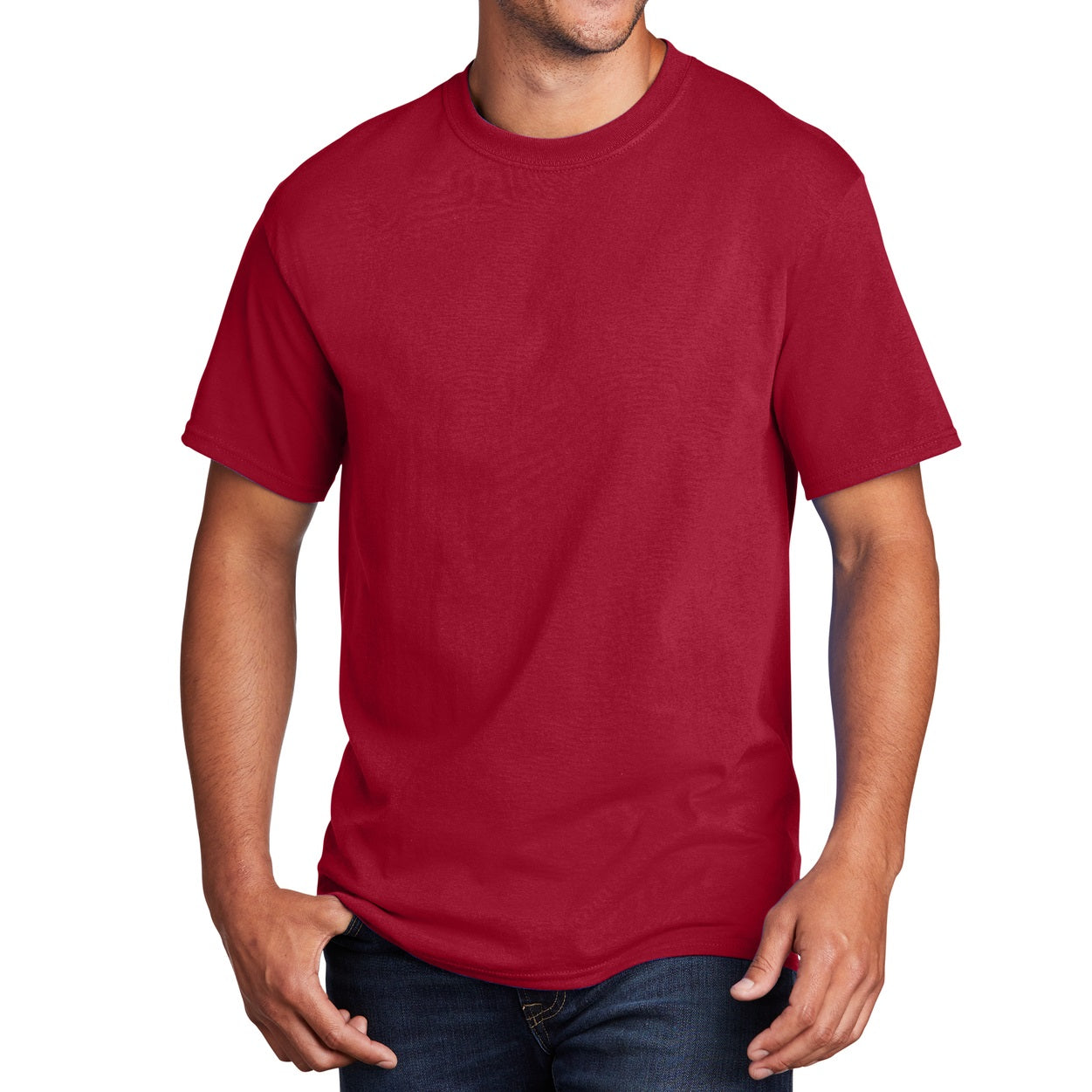 48 Pack Men's Cotton T-Shirt - Red