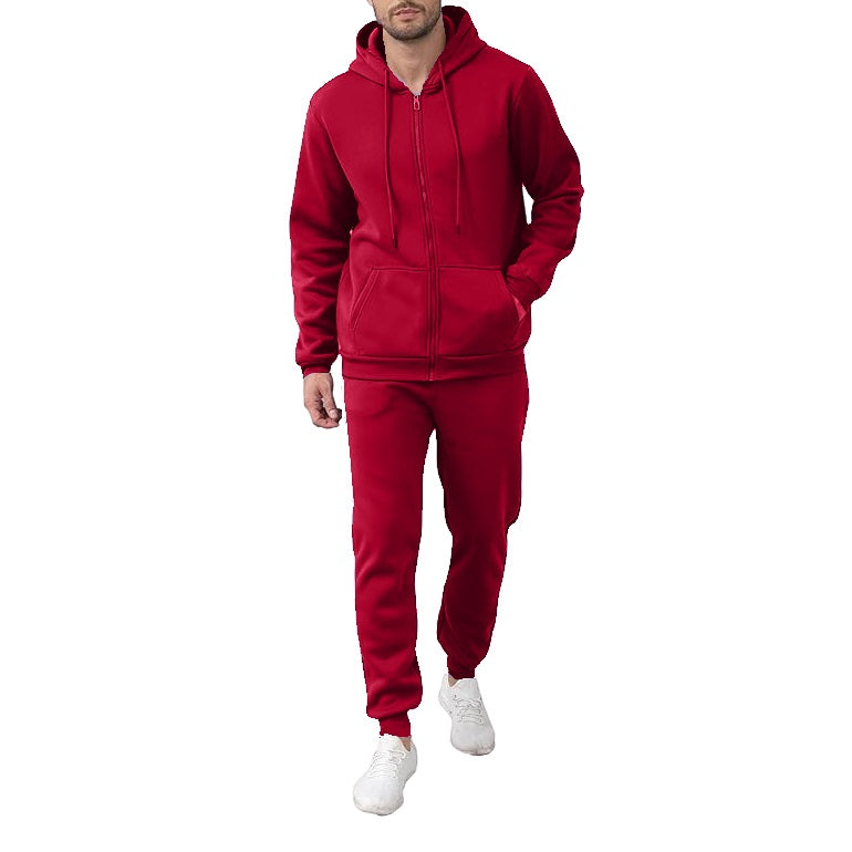Hoodie Red Joggers Set Wholesale Men's Hoodie Jogger Sets In Red