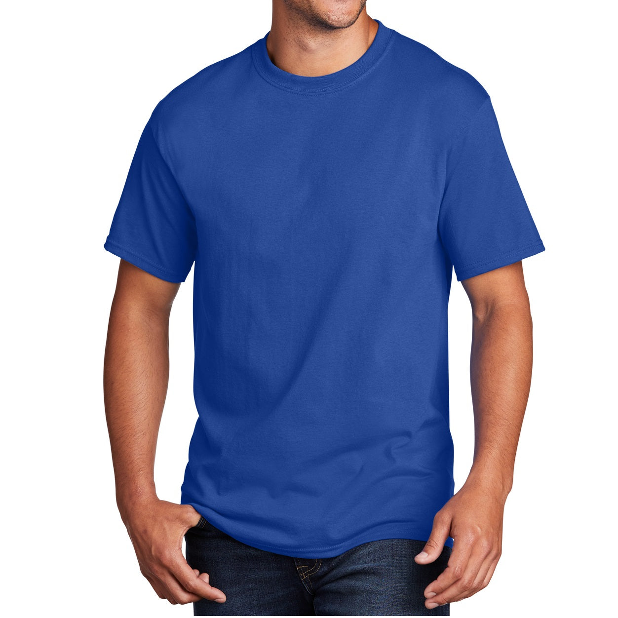 48 Pack Men's Cotton T-Shirt - Royal Blue