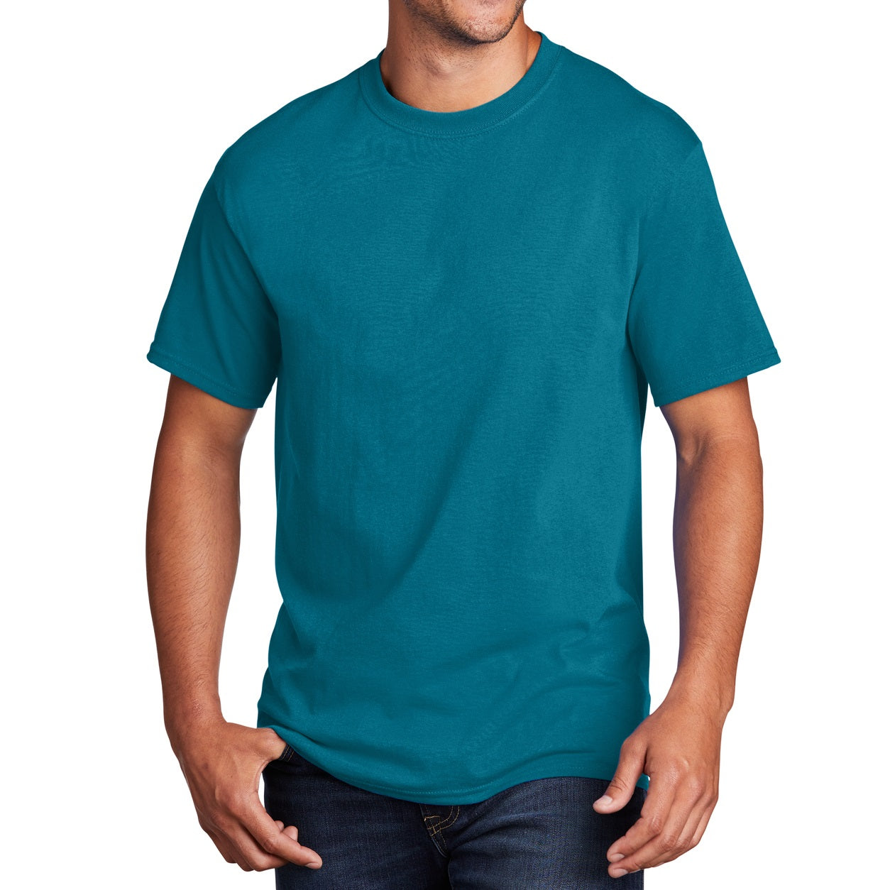 48 Pack Men's Cotton T-Shirt - Teal