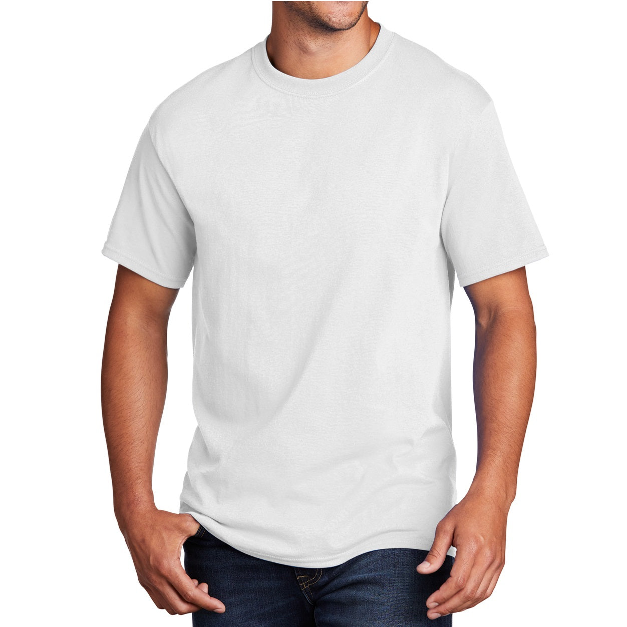 48 Pack Men's Cotton T-Shirt - White