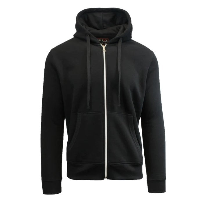 24 Pack Men's Full Zip Soft Hoodie Sweatshirt - Black