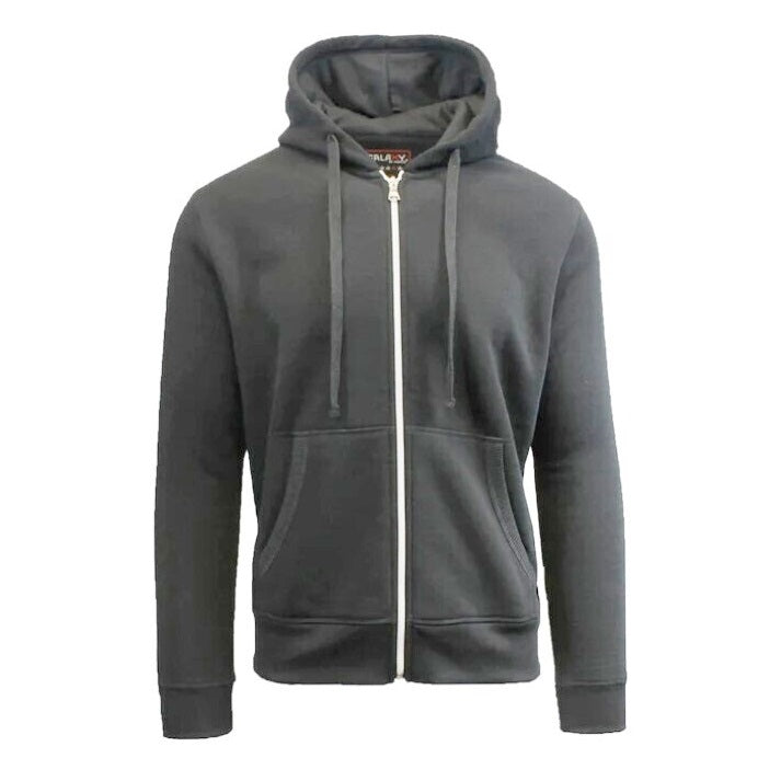 24 Pack Men's Full Zip Soft Hoodie Sweatshirt - Charcoal