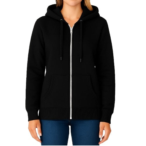 24 Pack Women's Full Zip Soft Hoodie Sweatshirt - Black