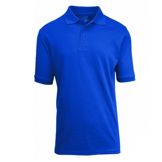 36 Pack Men's Short Sleeve Pique Polo Shirts - Royal Blue
