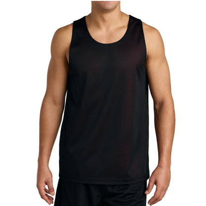 36 Pack Men's Reversible Mesh Jersey Tank - Black / Red