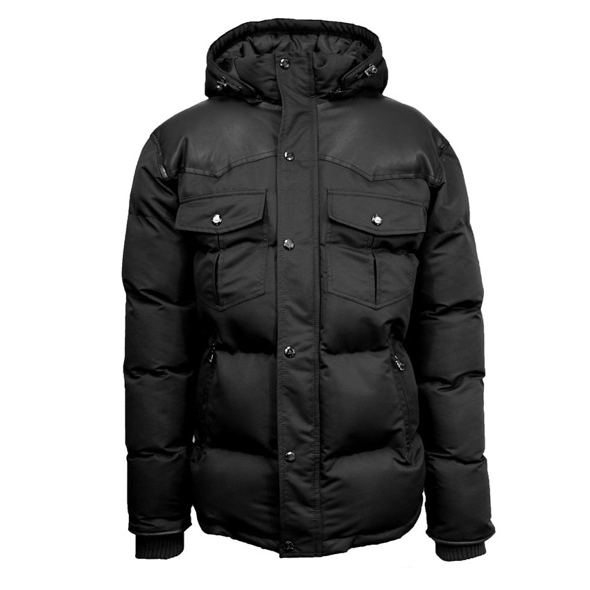 24 Pack Men's Heavyweight Ranger Bubble Jacket with Hood – Black
