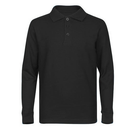 36 Pack Boys Long Sleeve Pique Polo Shirt - Hunter Green