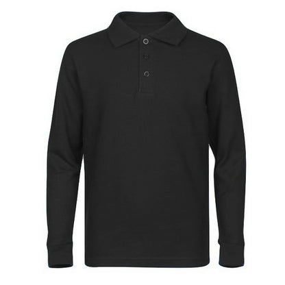 36 Pack Boys Long Sleeve Pique Polo Shirt - Hunter Green
