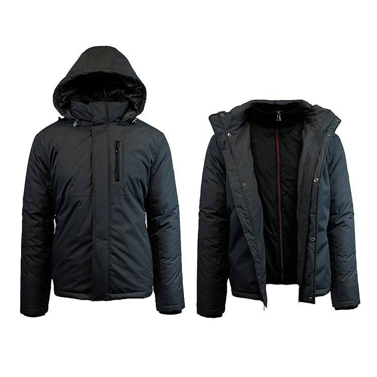 24 Pack Men's Heavyweight Windbreaker Jacket - Black