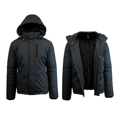 24 Pack Men's Heavyweight Windbreaker Jacket - Black