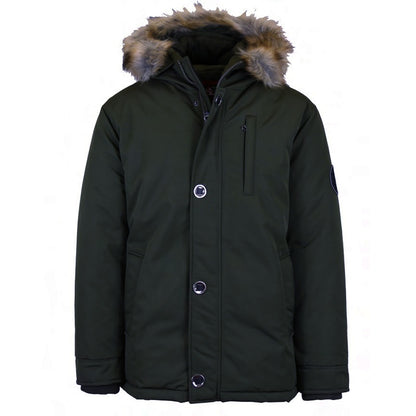 24 Pack Men's Heavyweight Parka Jacket with Fur Hood – Olive