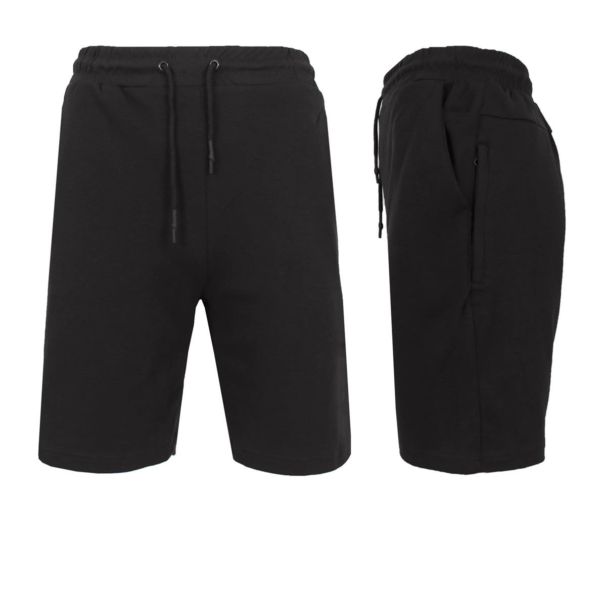24 Pack Men's Lightweight Fleece Shorts with Zippered Pockets - Navy