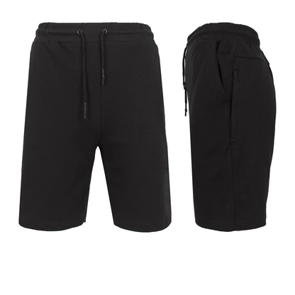 24 Pack Men's Lightweight Fleece Shorts with Zippered Pockets - Navy