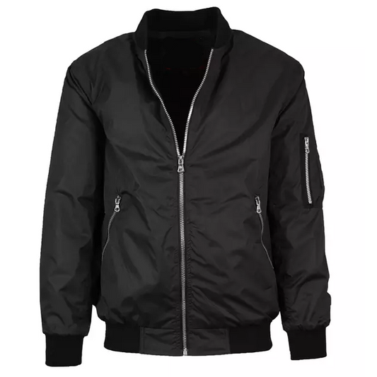 12 Pack Youth Lightweight Bomber Jacket - Black