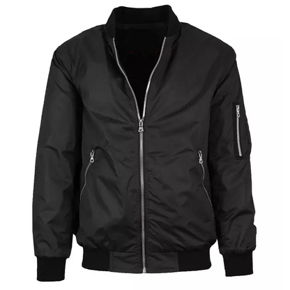 24 Pack Men's Lightweight Bomber Jacket - Black