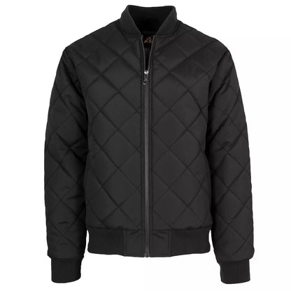 24 Pack Men's Padded Quilted Bomber Jacket – Black